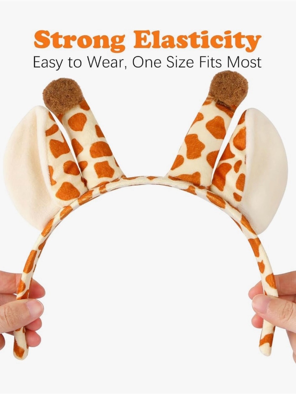 Giraffe Costume!🦒🧡👯‍♀️ Long Sleeve Dress with Ears Headband - Picture 7 of 11
